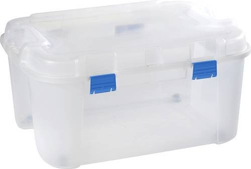 Curver TOTEM Aufbewahrungsbox 140L, transparent/blau - Bild 1