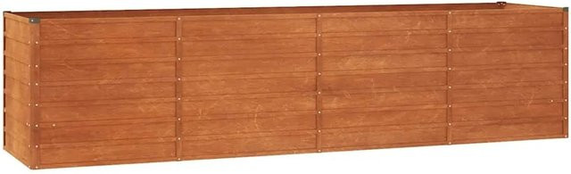 DELUKE Hochbeet ISAK aus Cortenstahl in Braun-antik, unten offen, B: 320 cm, T: 80 cm, H: 77 cm - Bild 1
