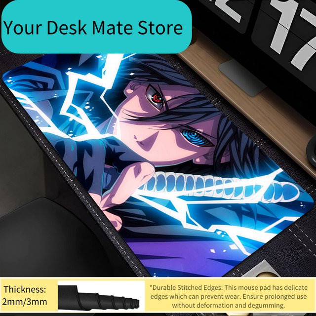 Bandai Naruto Sasuke Mauspad, große Gaming-Schreibtischunterlage aus Gummi in Multicolour mit verstärkten Kanten - Bild 1