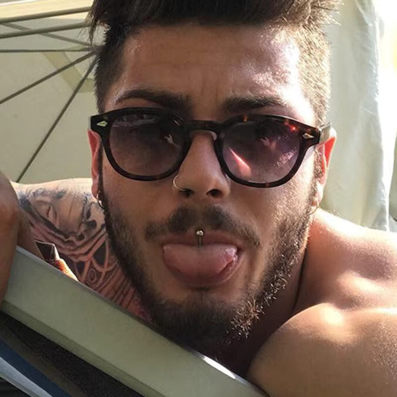 Samjune Retro-Sonnenbrille, Vollrand, rund - Bild 1