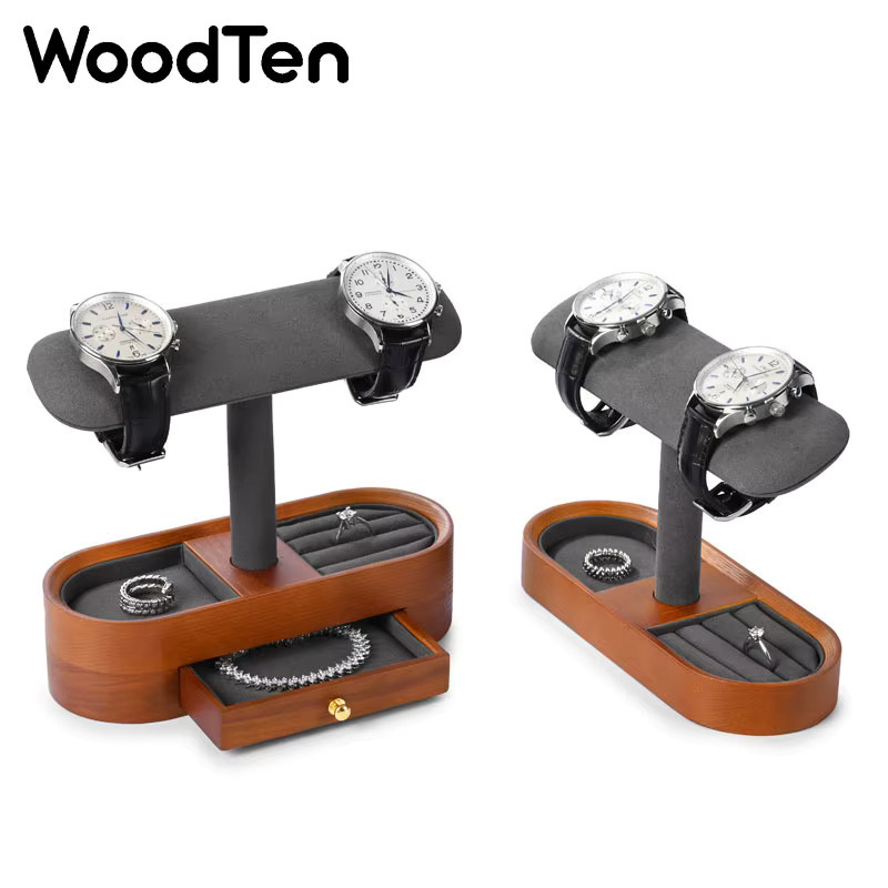 WoodTen Uhrenständer mit Schublade, Holz, Unisex - Bild 2