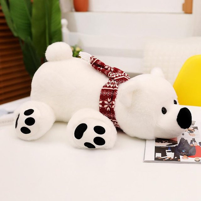 Eisbärenpuppe Plüschtier, Weiß, 36cm - Bild 1