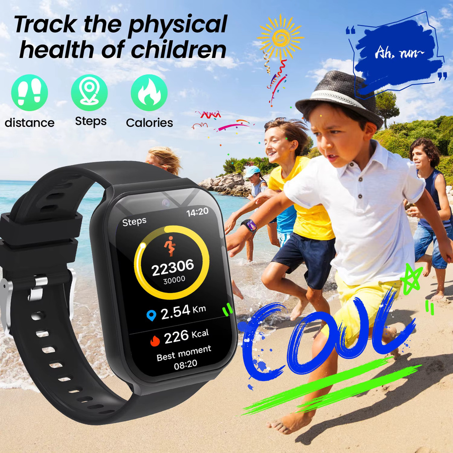 SIMSONLAB Smartwatch, pink, Kunststoff, Kinder, Unisex - Bild 4