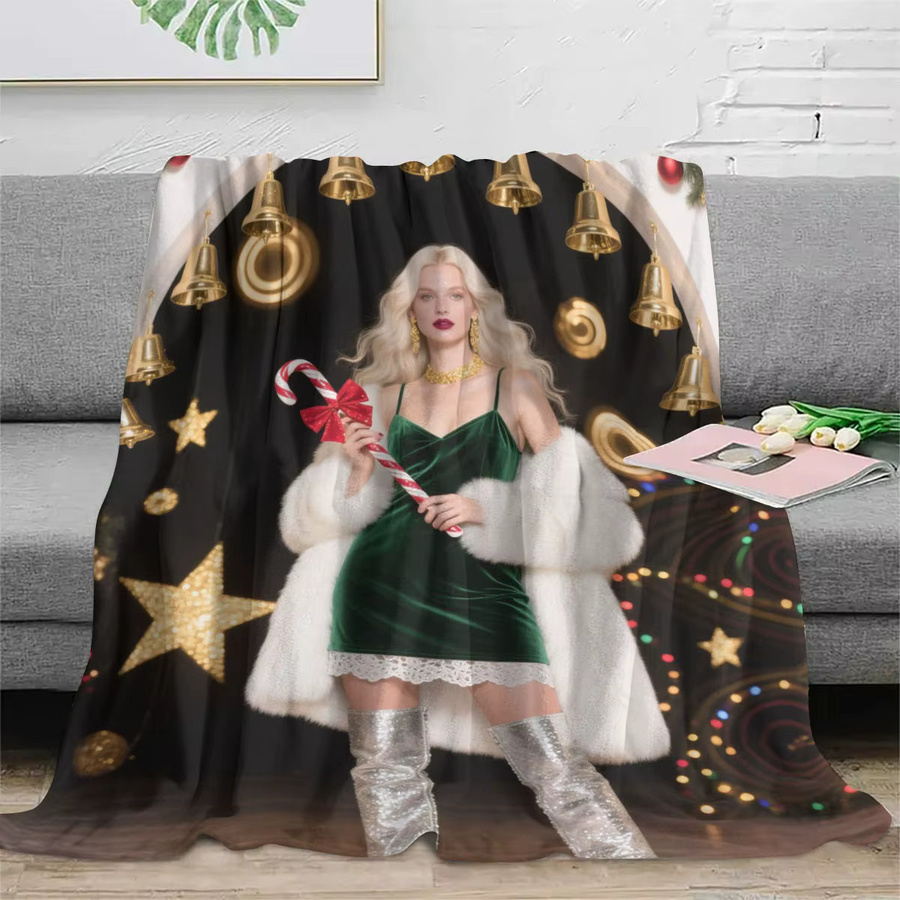 Individuelle Weihnachts-Paar-Foto-Flanellendecke von SRH in Multicolour, weich und maschinenwaschbar - Bild 2