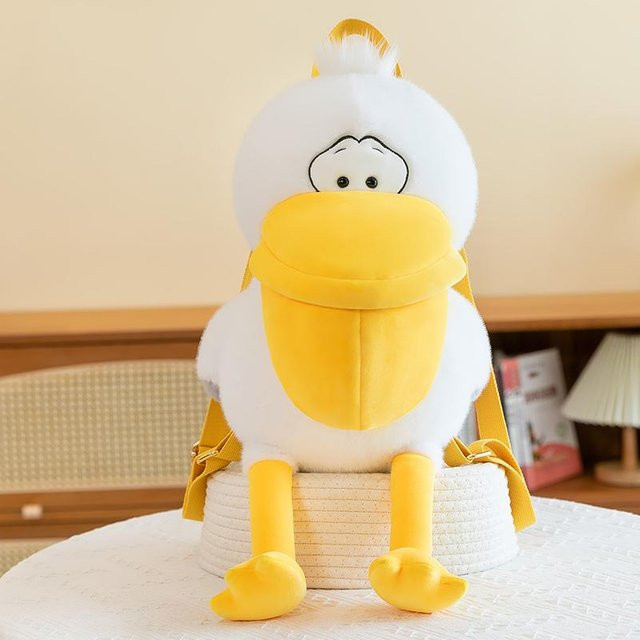 Yiran toy Pelikan Plüsch Rucksack, Tier, Weiß - Bild 1