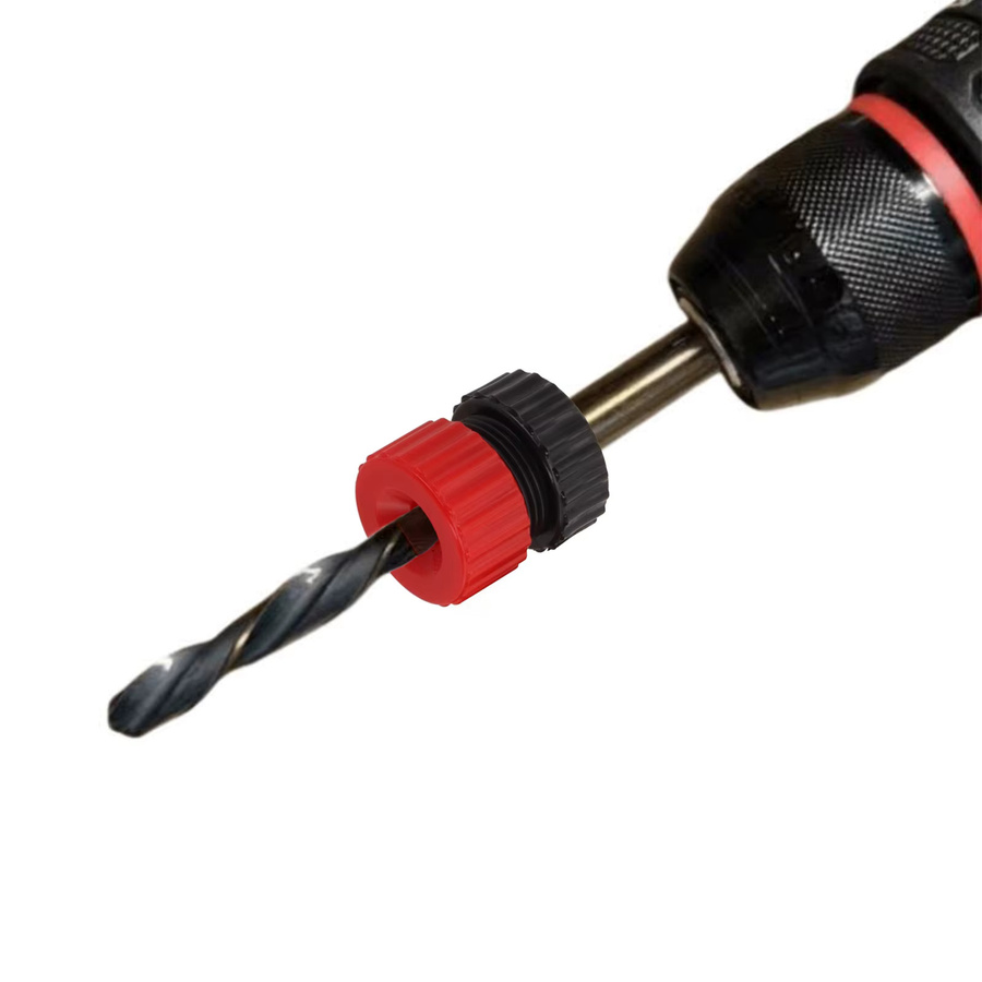 3er Set Einstellbare Bohrer Tiefenstopp Kragen aus ABS Kunststoff in Rot für Zimmerei, Durchmesser: 3-13 mm, DAZZLEEX - Bild 6