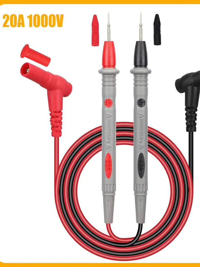 Ultrasc Nadelspitzen-Messleitungen für digitale Multimeter, Universal-Prüfspitzen 1000V 10A/20A, Farbe: Rot - Bild 6