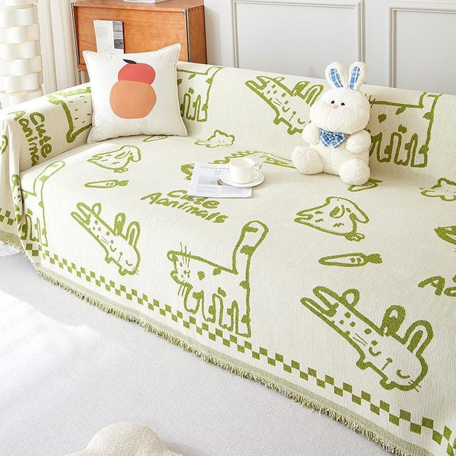 Super Six Chenille Sofa Handtuchbezug, beidseitig verwendbar und rutschfest, B/B: 180 x 130 cm - Bild 1