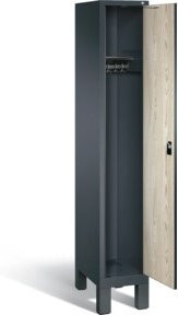 C+P Garderobenschrank Evolo mit Front in Sen-Esche und Korpus in Anthrazitgrau, H x B x T: 185 x 32 x 50 cm - Bild 1