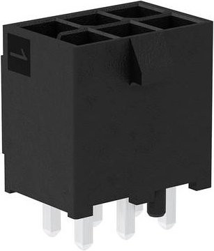 Molex Stiftgehäuse-Platine in Schwarz mit 6 Polen (2125201006) - Bild 1
