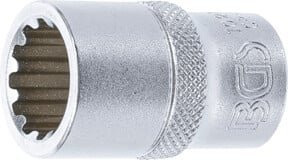 BGS Steckschlüssel-Einsatz Gear Lock 10215, Antrieb 1/2 Zoll, SW 15 mm, Farbe Silber - Bild 1