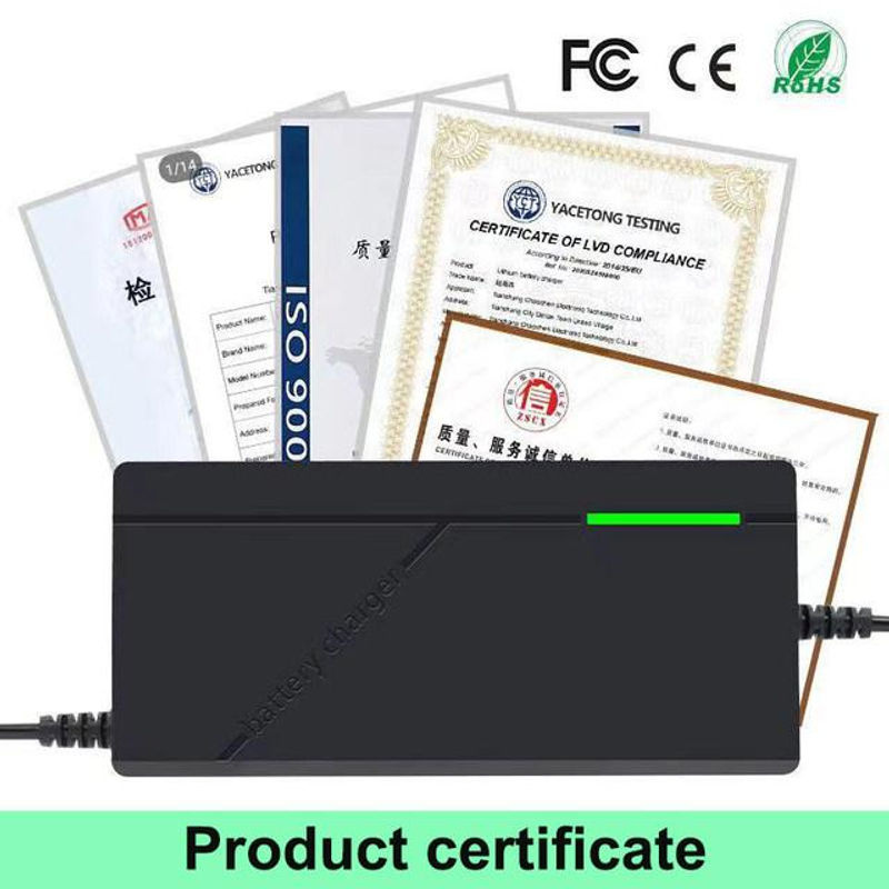 MAOZUA01 Intelligentes Lithium-Ionen Akku-Pack Ladegerät mit Lüfter und EU-Stecker, Schwarz - Bild 2