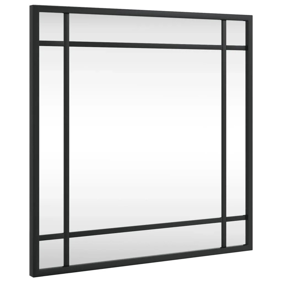 vidaXL Wandspiegel Schwarz Quadratisch aus Metall und Glas B/H: 40 x 40 cm - Bild 2