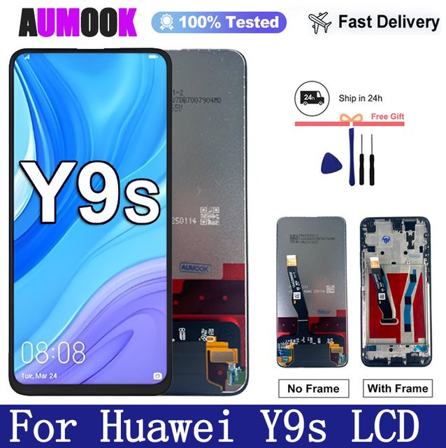 Huawei Y9S STK-L21/L22/LX3 LCD Display mit Touchscreen Digitizer und P Smart Pro 2019 Ersatzdisplay in Schwarz - Bild 1
