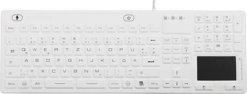 Renkforce USB-Membrantastatur QWERTZ Deutsch in Weiß und Schwarz mit USB-A und USB-C Anschluss - Bild 1