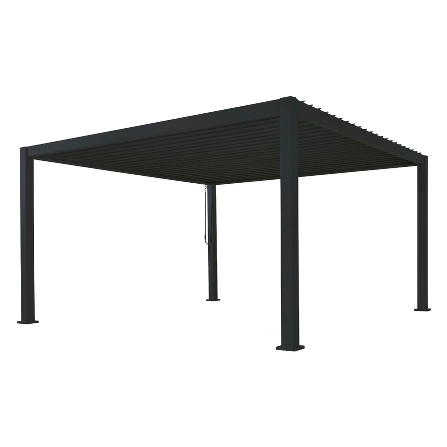 Barths Terrassenüberdachung Cadiz mit Lamellendach aus Aluminium in Anthrazit, B/T/H: 360 x 360 x 250 cm - Bild 2