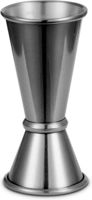 Stalgast Jigger im japanischen Stil aus Edelstahl mit Skala, schwarz/silber, 25/50 ml - Bild 1