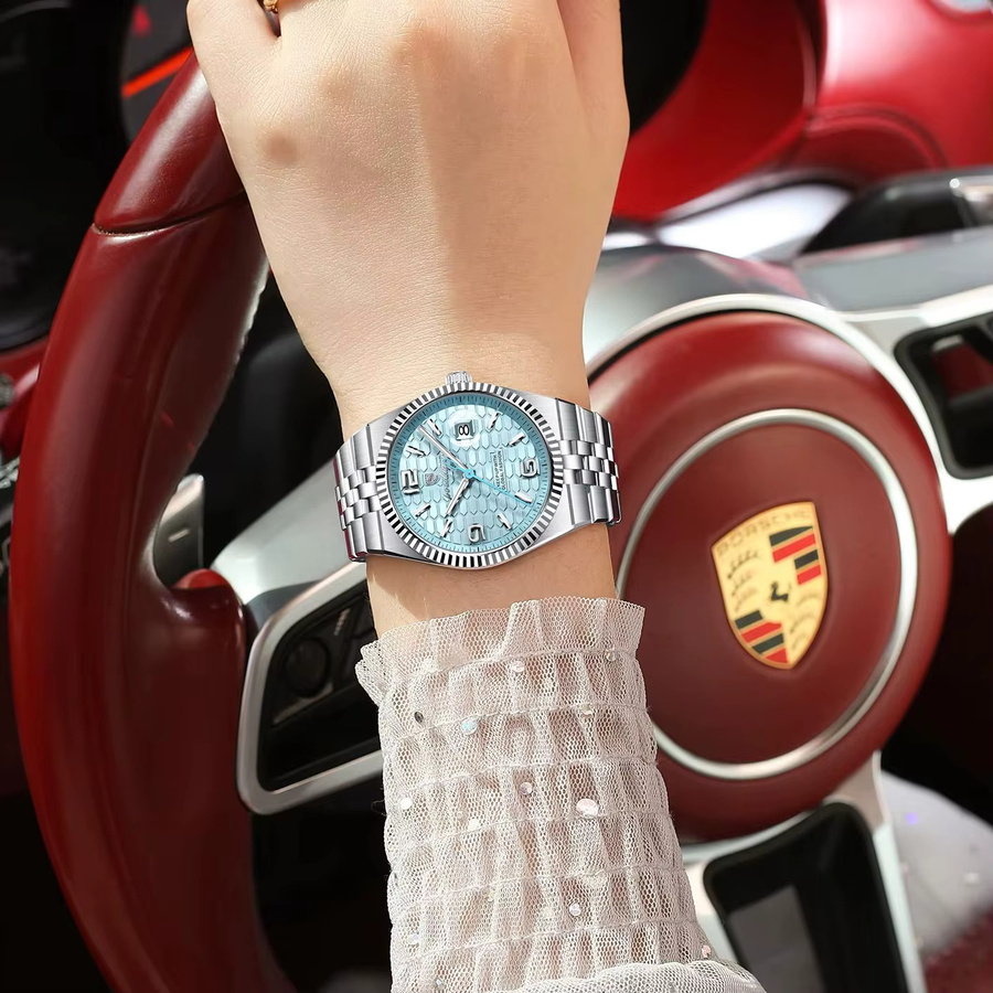 POEDAGAR Armbanduhr Quarz, Edelstahl, Damen - Bild 5