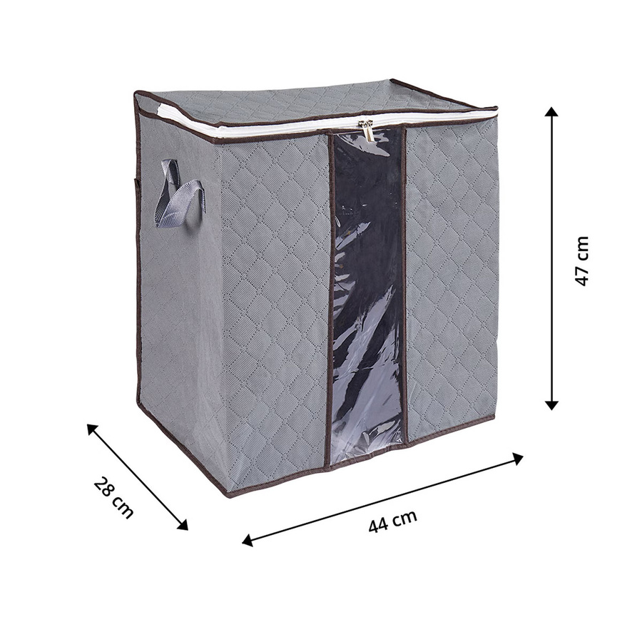 Kleidertasche von genialo mit Sichtfenster in Grau, Breite: 44,0 cm, Höhe: 47,0 cm - Bild 2