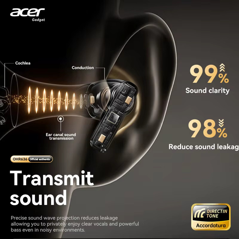 Acer Ohr636 Kabellose Bluetooth In-Ear-Ohrhörer in Blau mit Geräuschunterdrückung und Stereo-Klangqualität - Bild 3