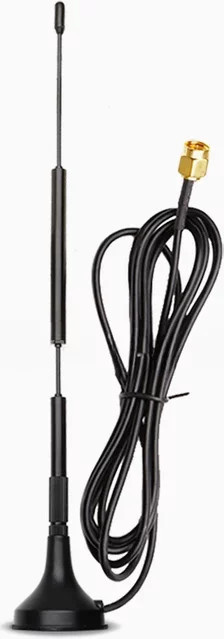 NOWEPOCH LoRa-Antenne 433 MHz mit 12 dBi, SMA-Stecker, 3 m RG174 Kabel, magnetische Antenne für Signalverstärker und drahtlose Datenübertragungsmodule, Schwarz - Bild 1