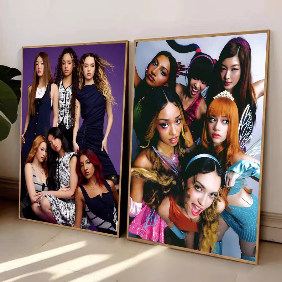 Trendy Group K-Katseye Posterkunst aus Papier, Mehrfarbig, B/H: 20 x 20 cm - Bild 4