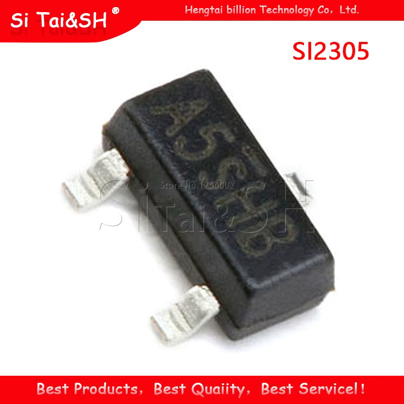 50 Stück Si Tai&SH Si2305 A5SHB P-Kanal MOSFET Transistor SOT-23 in Schwarz - Bild 2