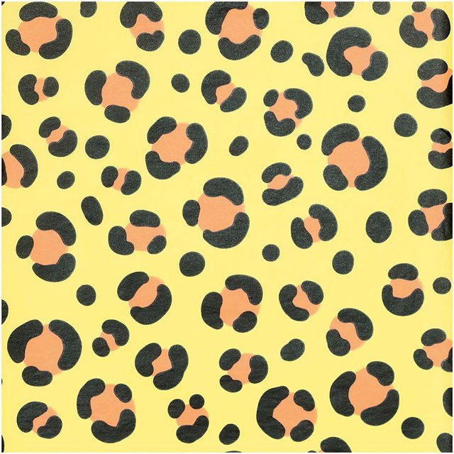 Rico Design Paper Poetry Seidenpapier Acid Leo in Gelb, 5 Bogen, B: 50 cm, H: 70 cm - Bild 1