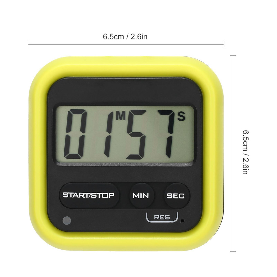 TOMTOP JMS Digitaler Küchentimer mit lautem Alarm und großem LCD-Display in Schwarz oder Grün - Bild 5