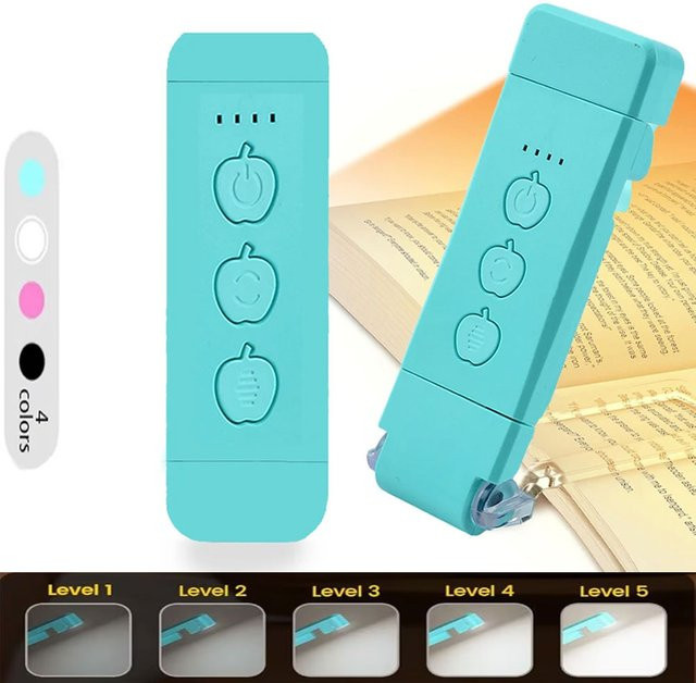 Heinast LED Clip-Schreibtischleuchte Weiß, dimmbare USB wiederaufladbare Buchleuchte mit Touch-Bedienung und einstellbarer Farbtemperatur (1800K-6000K) - Bild 1