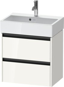 Duravit Waschtischunterschrank Ketho.2 Compact mit 2 Schubladen, wandhängend, Weiß hochglänzend, B/T/H: 58,4 x 39,0 x 54,9 cm - Bild 1