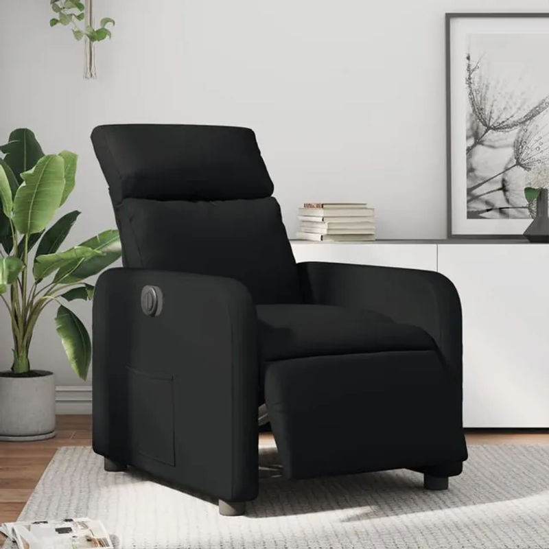 Vidaxl Elektrischer Relaxsessel in Schwarz mit Kunstlederbezug im modernen Design - Bild 1