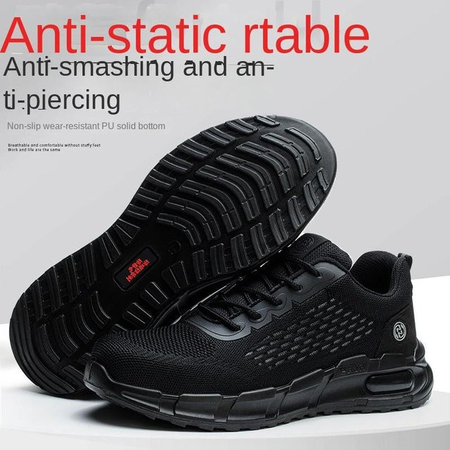 Avant-garde Arbeitssicherheitsschuhe in Schwarz mit Anti-Smashing, Anti-Piercing und 10KV antistatischer Isolierung, Größe 46 - Bild 1