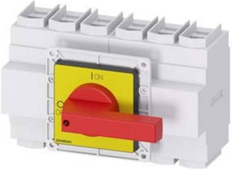 Siemens Lasttrennschalter 6-polig in Rot und Gelb, 160A, 690 V/AC, 185mm² (3LD23053VK13) - Bild 1