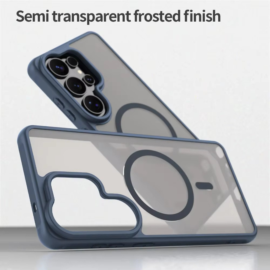 RYWILL Stoßfeste Handyhülle für Samsung Galaxy S26 Ultra, S26+ und S26 Plus mit magnetischer kabelloser Ladefunktion in Schwarz - Bild 1