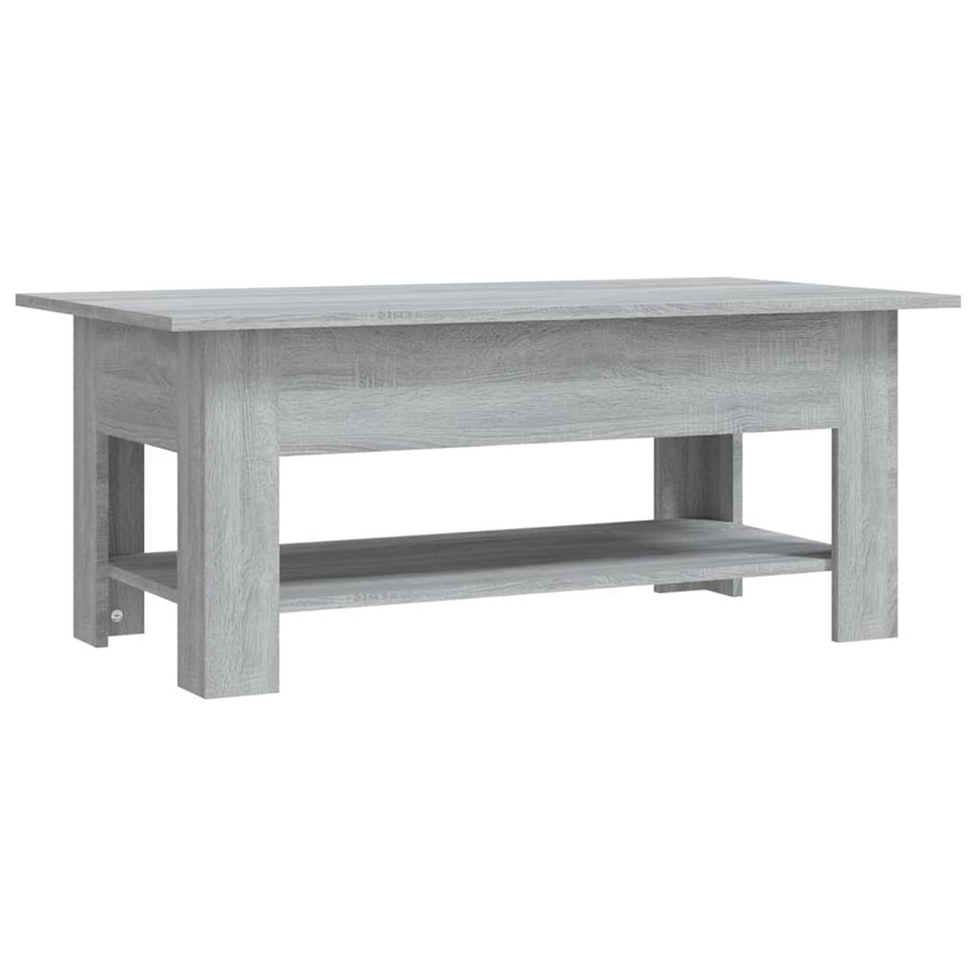 vidaXL Couchtisch modern in Grau, rechteckig, B/T/H: 102 x 55 x 42 cm - Bild 2