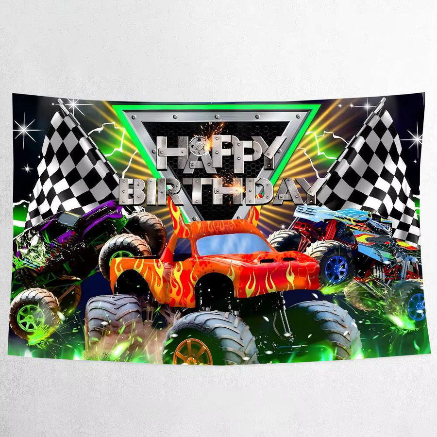 Mesuca Halo Blaze and the Monster Machines Fotohintergrund für Kindergeburtstage, Mehrfarbig, Textil, Breite: 70 cm - Bild 3