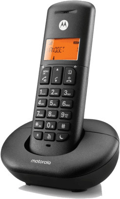 Motorola E201 Schnurloses Telefon in Schwarz mit Freisprechfunktion und Anruferkennung - Bild 1