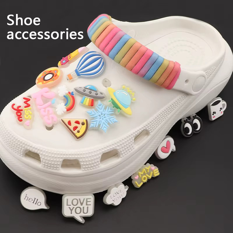 Schuh Charms Set, Buchstaben, Regenbogen, Essen, Unisex - Bild 4