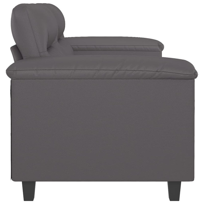 Vidaxl 2-Sitzer Sofa Modern in Grau aus Kunstleder, Breite: 120 cm - Bild 3