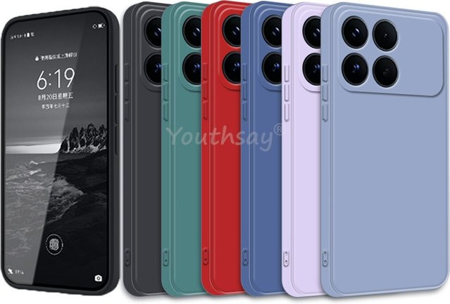 Xiaomi POCO F8 Pro Hülle aus Flüssigsilikon in Schwarz mit Anti-Drop-Schutz - Bild 1
