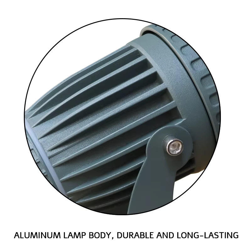 KAISANXINYI LED COB Rasenlampe für den Garten, IP65 Wasserdicht, Außenbeleuchtung in Kaltweiß 6000K, Aluminium Gehäuse - Bild 5