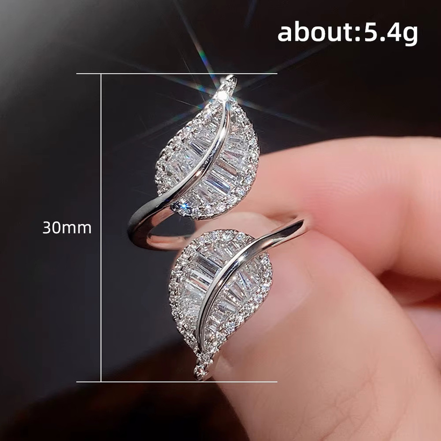 Huitan Ring, Silber, Kristall, Zirkonia, Damen - Bild 5