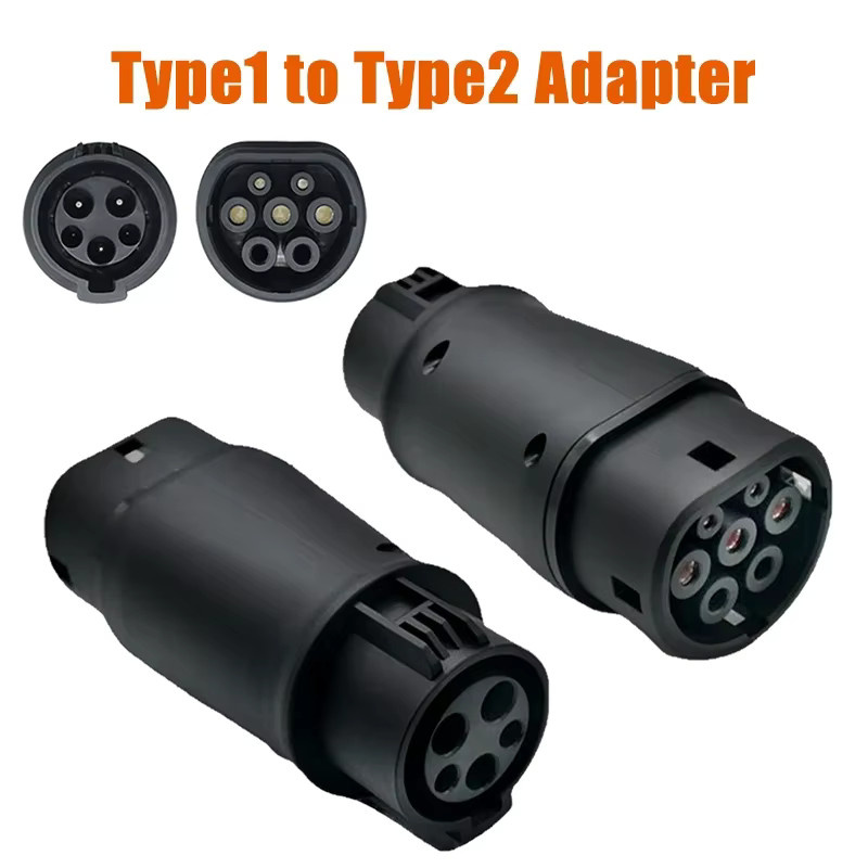 Teschev Elektrofahrzeug Ladeadapter Typ 2 auf Typ 1 J1772 EV-Adapter in Schwarz - Bild 3