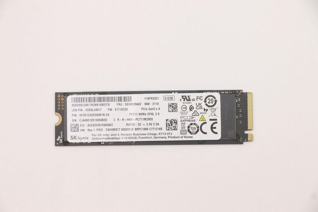 Lenovo SSD 512 GB NVMe M.2 in Schwarz (5SS0V26442) - Bild 1