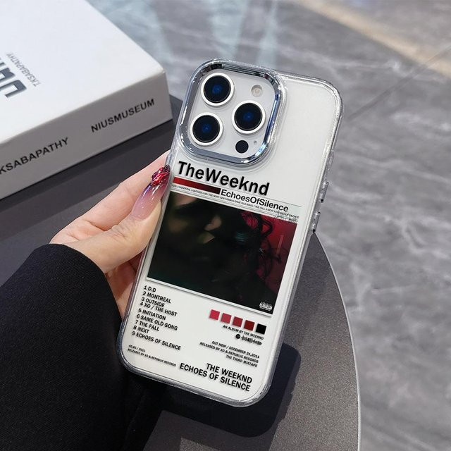 The Weeknd Minimalistisches Poster Handyhülle für Apple iPhone 16 15 14 13 12 11 Pro Max Plus und weitere Modelle, Transparent - Bild 1
