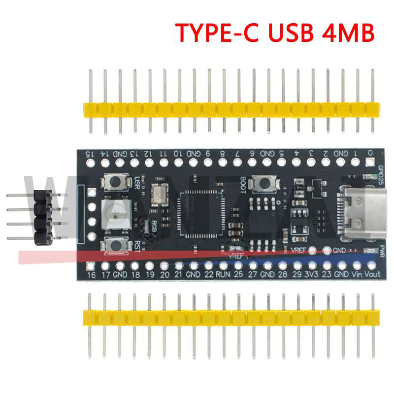 Raspberry Pi Pico Mikrocomputer mit RP2040 Dual-Core Prozessor, 264 KB ARM Cortex-M0+ und USB-C Anschluss - Bild 2