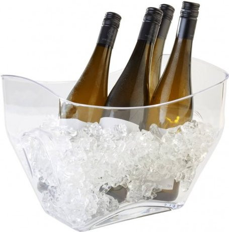 APS Wein- und Sektkühler aus Kunststoff, transparent, 7 l, B/T/H: 21,5 x 31,5 x 24,5 cm - Bild 1