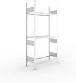 Meta Reifenregal S3 CLIP in Silber, 3 Ebenen, verzinkt, B/T/H: 200 x 100 x 40 cm, 150 kg Fachlast - Bild 1