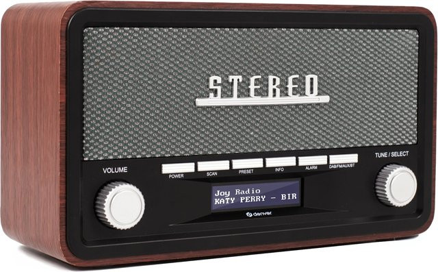 Denver DAB-18 Retro DAB+ Radio mit Bluetooth und Wecker in Dunkelbraun - Bild 3